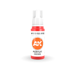 AK Interactive 11213 Clear Red 17ml 3rd Gen. Acrylic Model Paint