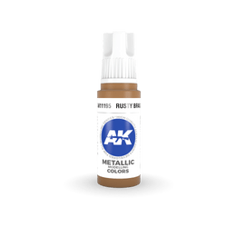 AK Interactive 11195 Rusty Brass 17ml 3rd Gen. Acrylic Model Paint