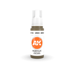 AK Interactive 11126 Green-Brown 17ml 3rd Gen. Acrylic Model Paint