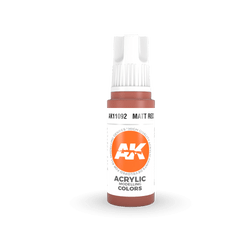 AK Interactive 11092 Matt Red 17ml 3rd Gen. Acrylic Model Paint