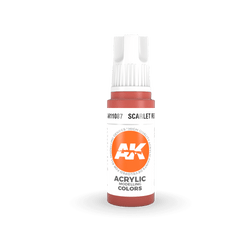 AK Interactive 11087 Scarlet Red 17ml 3rd Gen. Acrylic Model Paint