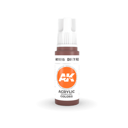 AK Interactive 11095 Dirty Red 17ml 3rd Gen. Acrylic Model Paint