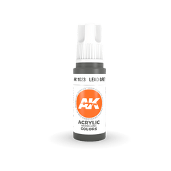 AK Interactive 11023 Lead Grey 17ml 3rd Gen. Acrylic Model Paint