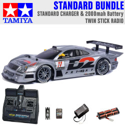Tamiya RC 47437 1997 Mercede-Benz CLK-GTR 1:10 Standard Stick Radio Bundle