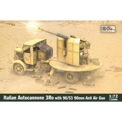 IBG Models 72096 3Ro Italian Autocannone w/90mm AA Gun 1:72 Plastic Model Kit