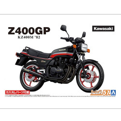 Aoshima 06267 Kawasaki KZ400M Z400GP '82 w/Custom Parts 1:12 Plastic Model Kit