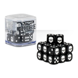 Games Workshop Citadel: Black 12mm Dice Set (20 pcs) - Warhammer 65-36Black