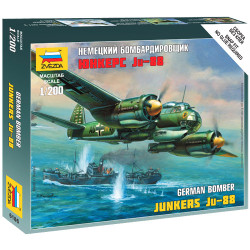 ZVEZDA 6186 Junkers Ju-88 1:200 Aircraft Snap Fit Model Kit