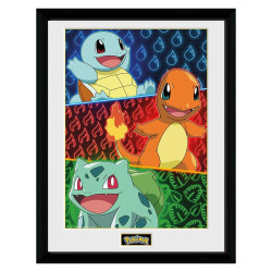 POKEMON - Kanto Starters Pokemon Framed Print 30cm x 40cm