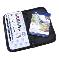 Royal Langnickel Essentials Keep 'n' Carry Acrylic Paint Set