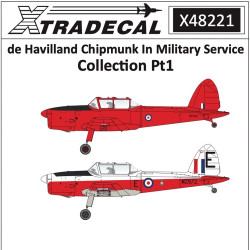Xtradecal Military Service Part 1 Decal for 1:48 AirFix de Havilland Chipmunk