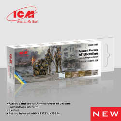 ICM 3041 Armed Forces of Ukraine Camouflage Model Acrylic Paint Set