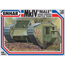 Emhar 4001 Mk IV Male WWI Heavy Battle Tank 1:35 Plastic Model Kit