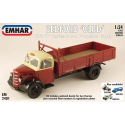 Emhar 2401 Bedford O Series LWB Dropside Truck 1:24 Plastic Model Kit