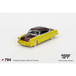 MiniGT Lincoln Capri Hot Rod 1954 Lime Yellow 1:64 Diecast Model 794-L