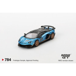 MiniGT Lamborghini Aventador SVJ 63 Blu Aegir 1:64 Diecast Model 784-R