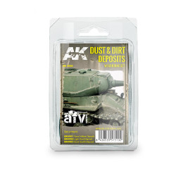 AK Interactive 4060 Dust & Dirt Deposits Weathering Set AK4061, AK4062, AK4063