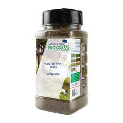 WWScenics 4mm Winter Static Grass - 1000ml Canister Model Rail Scenics G4-036