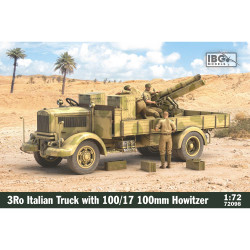 IBG Models 72098 3Ro Italian Truck with 100/17 100mm Howitzer 1:72 Model Kit