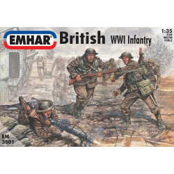 Emhar 3501 British Tank Crew & Infantry WWI Figures 1:35 Plastic Model Kit