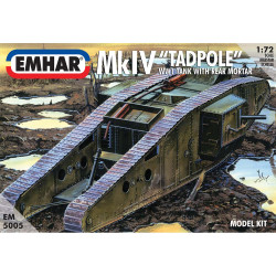 Emhar 5005 Mk IV Tadpole WWI Tank w/Rear Mortar 1:72 Plastic Model Kit