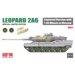 Ryefield 5114 Leopard 2A6 Captured Version w/T-80 Wheels 1:35 Model Kit