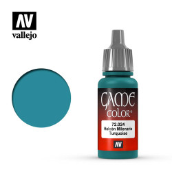 Vallejo Game Colour Turquoise Acrylic Paint 17ml Dropper Bottle 72024