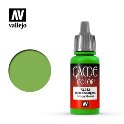Vallejo Game Colour Scorpy Green Acrylic Paint 17ml Dropper Bottle 72032