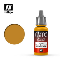 Vallejo Game Colour Scrofulous Brown Acrylic Paint 17ml Dropper Bottle 72038