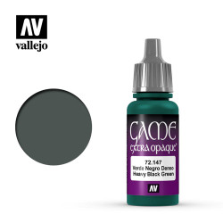 Vallejo Game Extra Opaque Paint Heavy Blackgreen Acrylic Paint 17ml Dropper Bottle 72147