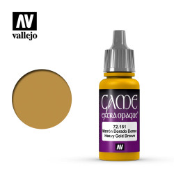 Vallejo Game Extra Opaque Paint Heavy Goldbrown Acrylic Paint 17ml Dropper Bottle 72151