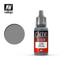 Vallejo Game Colour Cold Grey Acrylic Paint 17ml Dropper Bottle 72050