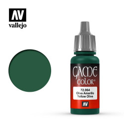 Vallejo Game Colour Yellow Olive Acrylic Paint 17ml Dropper Bottle 72064
