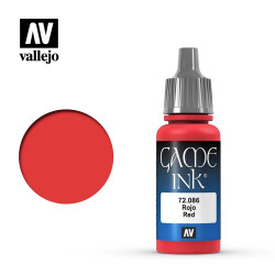 Vallejo Game Ink Inky Red Acrylic Paint 17ml Dropper Bottle 72086