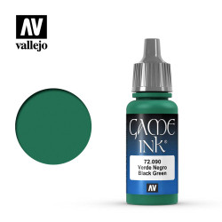 Vallejo Game Ink Inky Black Green Acrylic Paint 17ml Dropper Bottle 72090