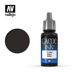 Vallejo Game Ink Inky Black Acrylic Paint 17ml Dropper Bottle 72094