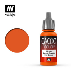 Vallejo Game Colour Hot Orange Acrylic Paint 17ml Dropper Bottle 72009