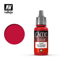 Vallejo Game Colour Bloody Red Acrylic Paint 17ml Dropper Bottle 72010