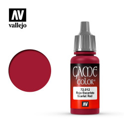 Vallejo Game Colour Scarlett Red Acrylic Paint 17ml Dropper Bottle 72012