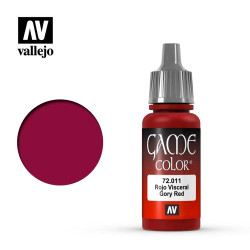 Vallejo Game Colour Gory Red Acrylic Paint 17ml Dropper Bottle 72011