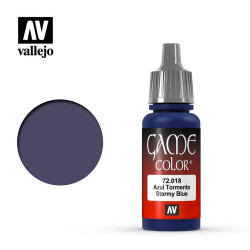 Vallejo Game Colour Stormy Blue Acrylic Paint 17ml Dropper Bottle 72018