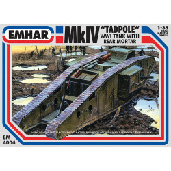 Emhar 4004 Mk IV 'Tadpole' WWI Tank with Rear Mortar 1:35 Plastic Model Kit