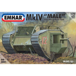 Emhar 5001 Mk IV 'Male' WWI Heavy Battle Tank 1:72 Plastic Model Kit