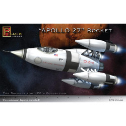 Pegasus 9101 Apollo 27 Rocket Ship 1:72 Plastic Model Kit