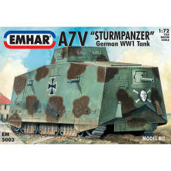 Emhar 5003 A7V Sturmpanzer German WWI Tank 1:72 Plastic Model Kit