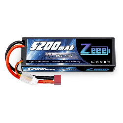 Zeee 5200mAh 2S Deans 80C 7.4V RC Car Battery Ideal for Carnage Brushless