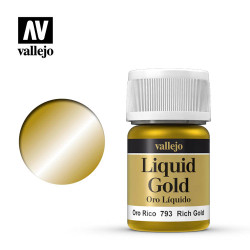 Vallejo 793 Liquid Rich Gold Metallic 35ml Paint Bottle