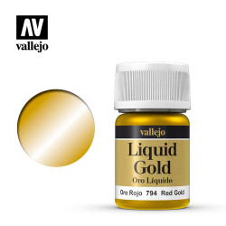 Vallejo 794 Liquid Red Gold Metallic 35ml Paint Bottle