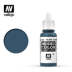 Vallejo 800 Model Colour Metallic Gunmetal Blue 17ml Paint Dropper Bottle