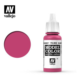 Vallejo 802 Model Colour Sunset Red 17ml Paint Dropper Bottle